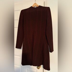 Elegant Black and Red Striped Dress by Ivanka Trump size 12